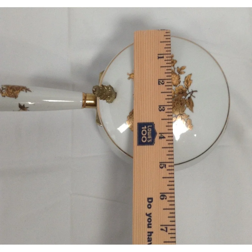 Vintage White and‎ Gold Ceramic Lidded Crumb Catcher - Made in Japan